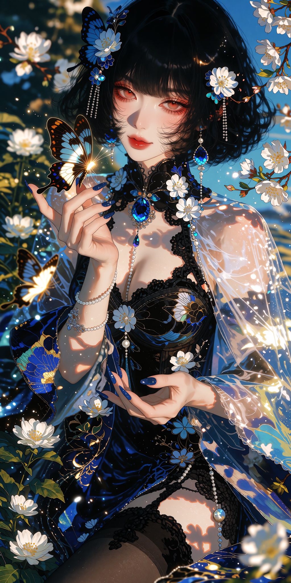 An alluring Chinese-fantasy woman,  manhua style illustration A woman,  ***** female on Tensor.Art