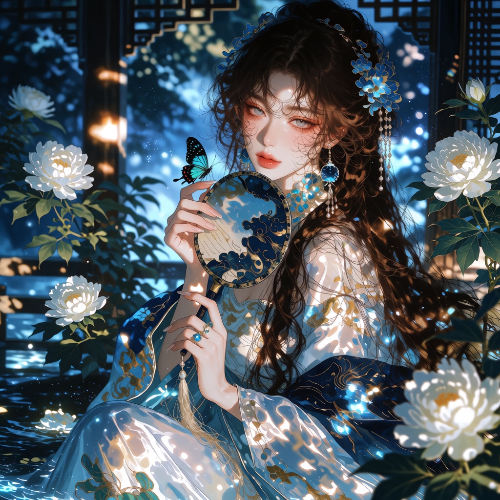An alluring Chinese-fantasy woman,  manhua style illustration A woman,  ***** female on Tensor.Art