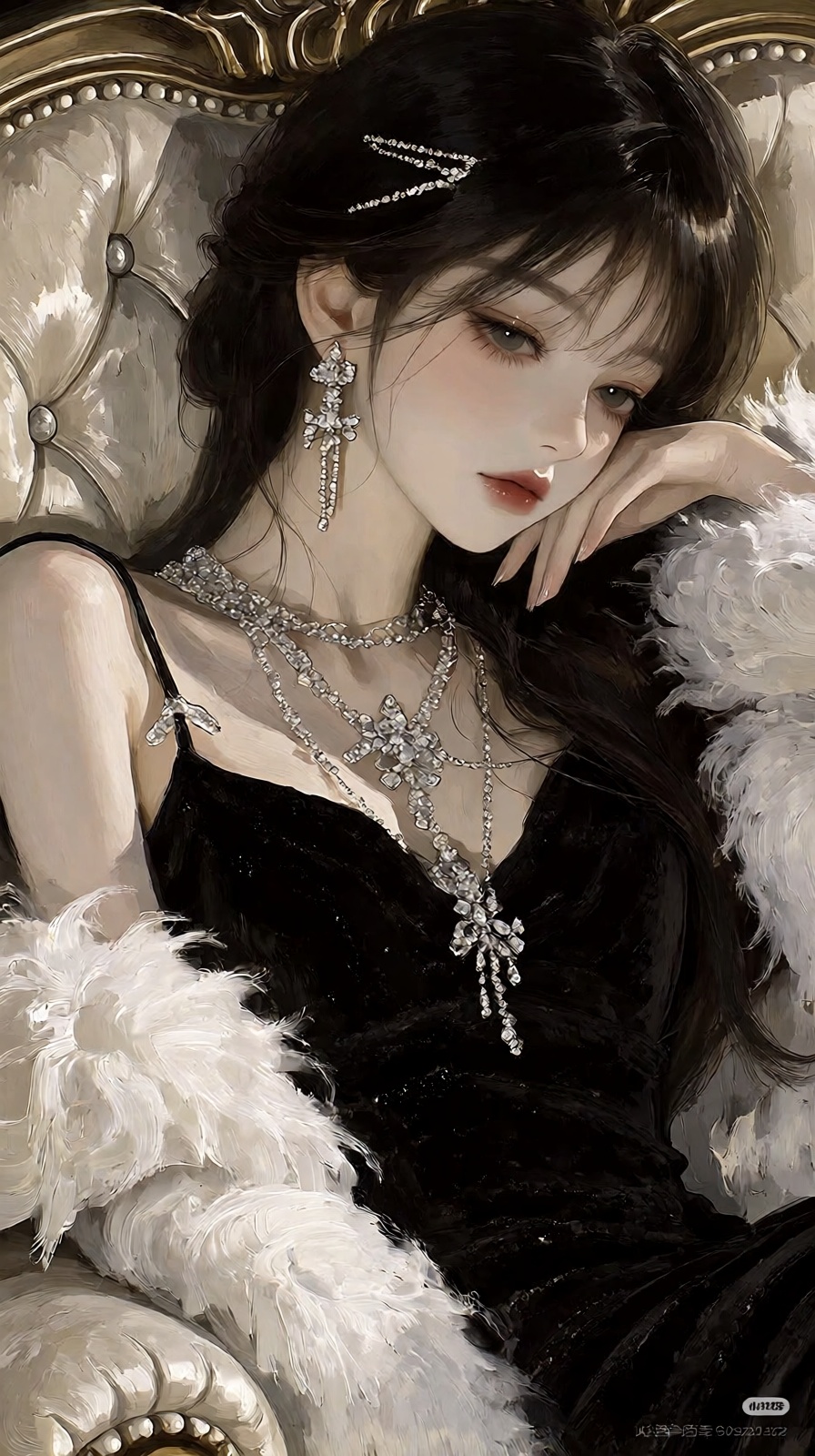 (Highly refined art style) 1girl,  solo,  delicate brushwork on Tensor.Art