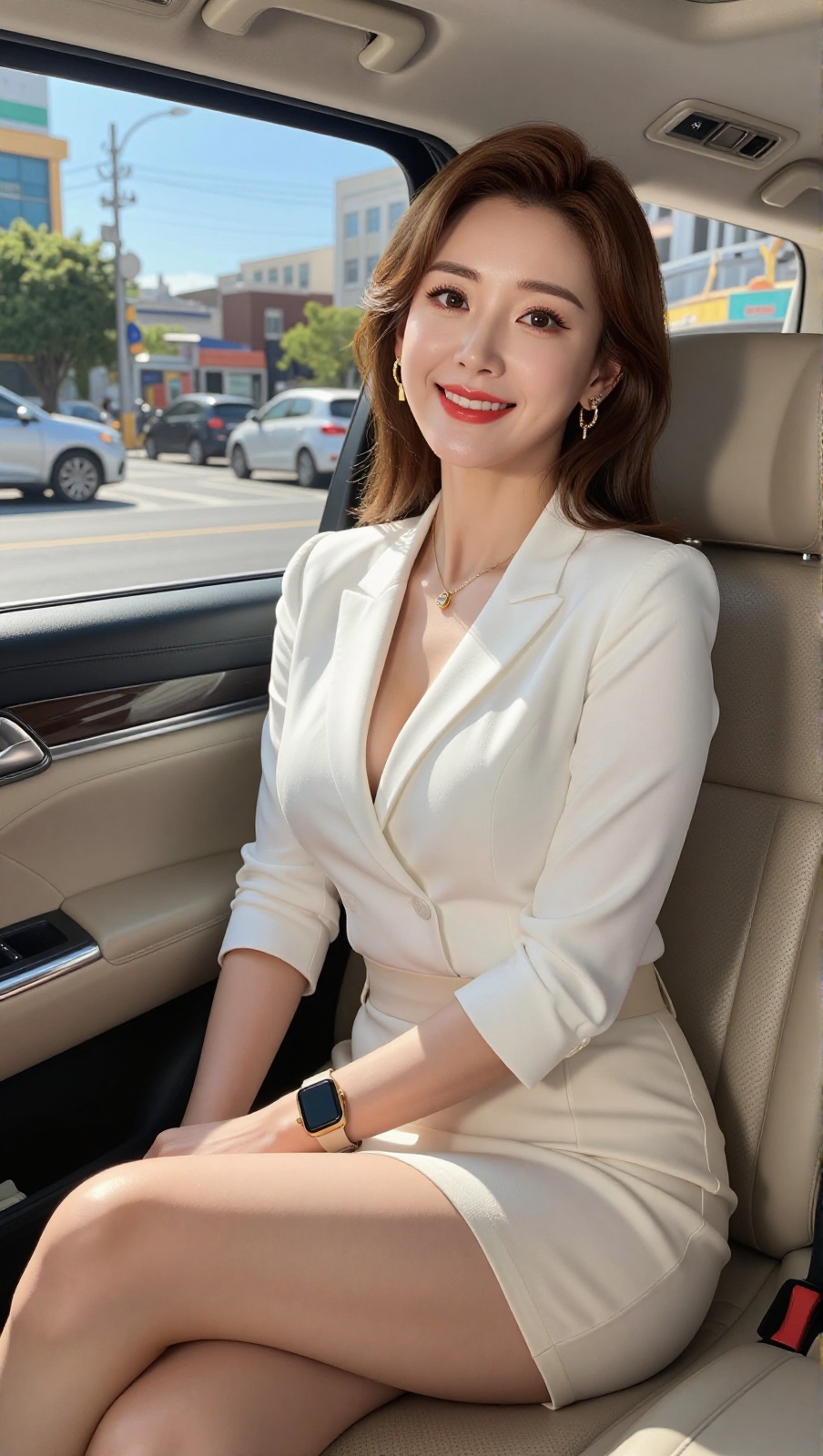 Korean Woman Image Real Photo: 2.0,  Height 185cm,  Hourglass figure with round and voluptuous I-cup breasts on Tensor.Art