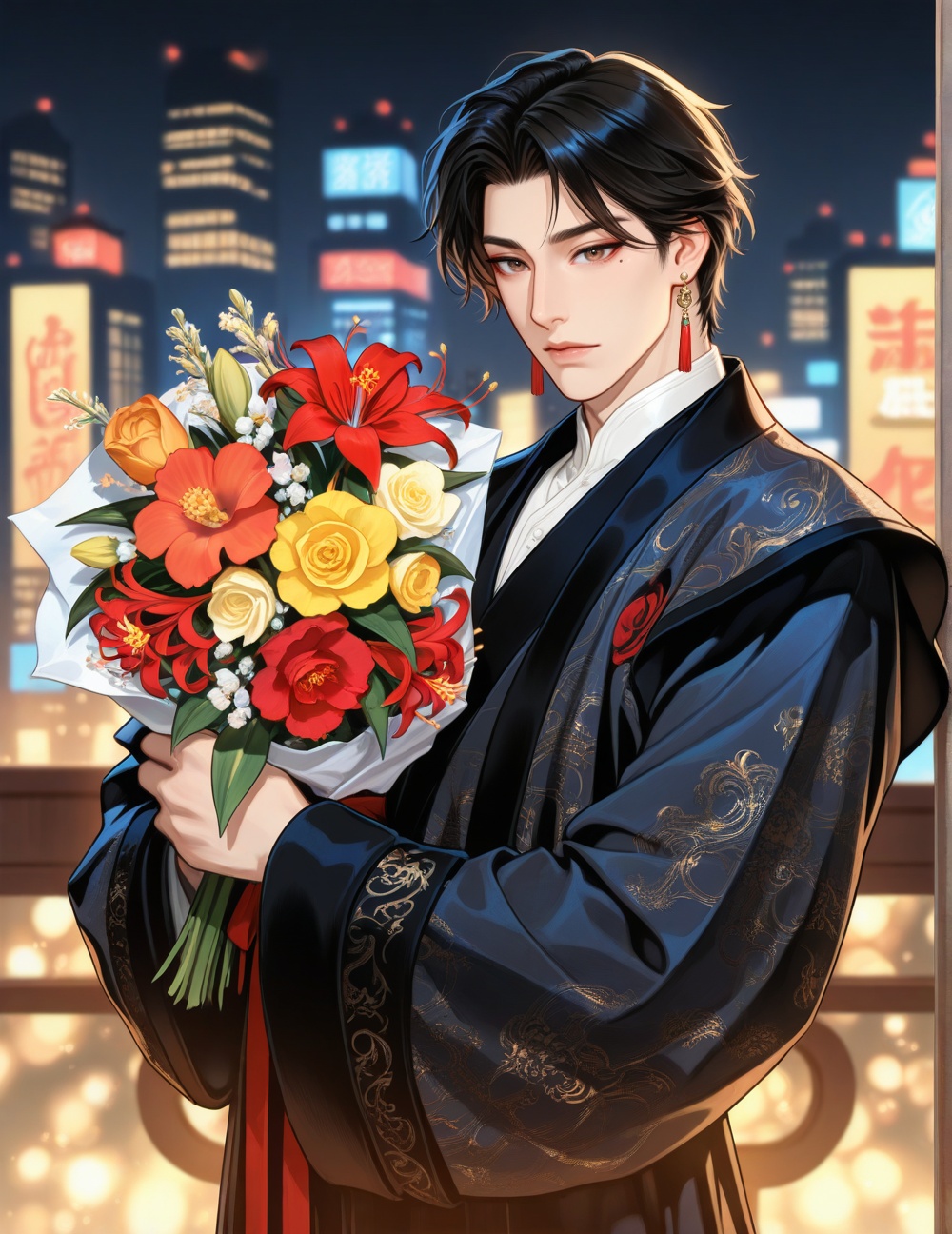 solo male,  male focus,  male only on Tensor.Art
