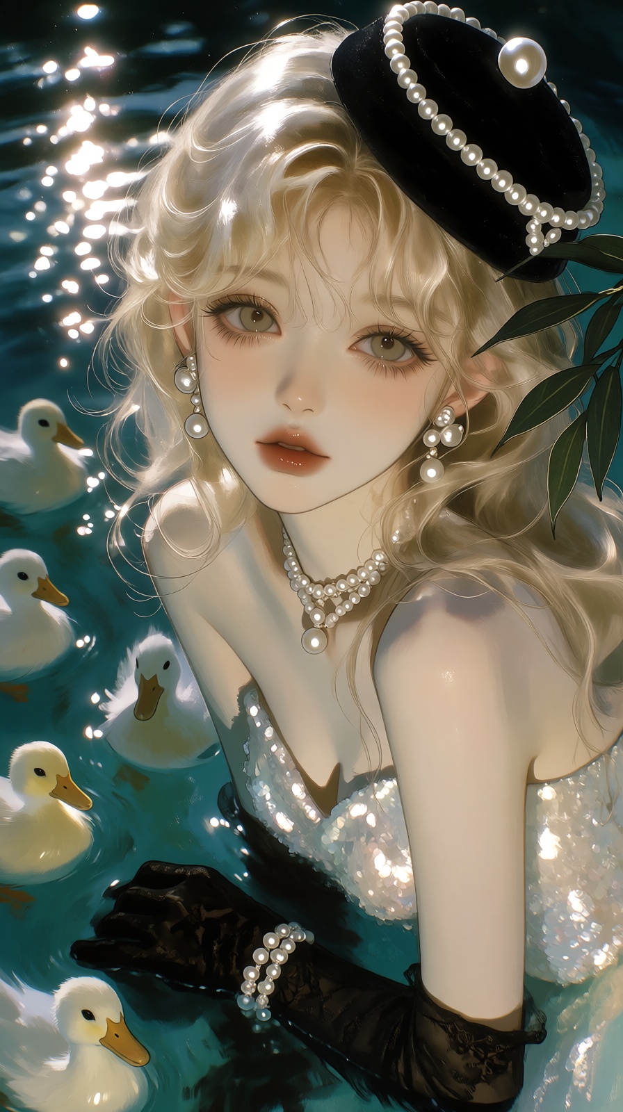 (Highly refined art style) 1girl,  solo,  doll-like face on Tensor.Art