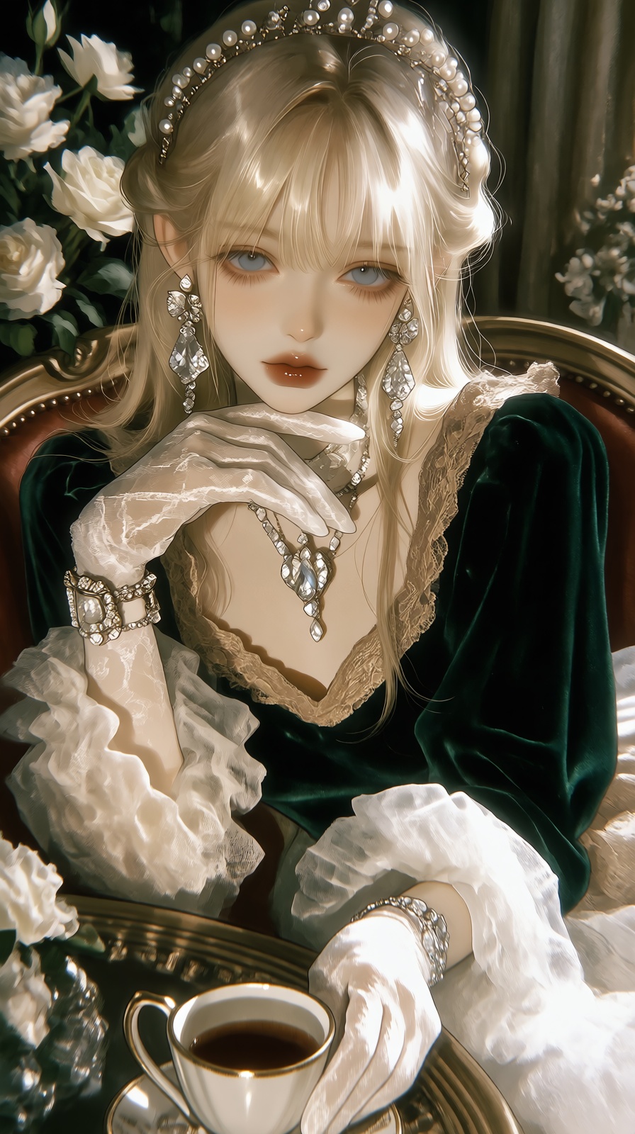 (Highly refined art style) 1girl,  solo,  doll-like face on Tensor.Art