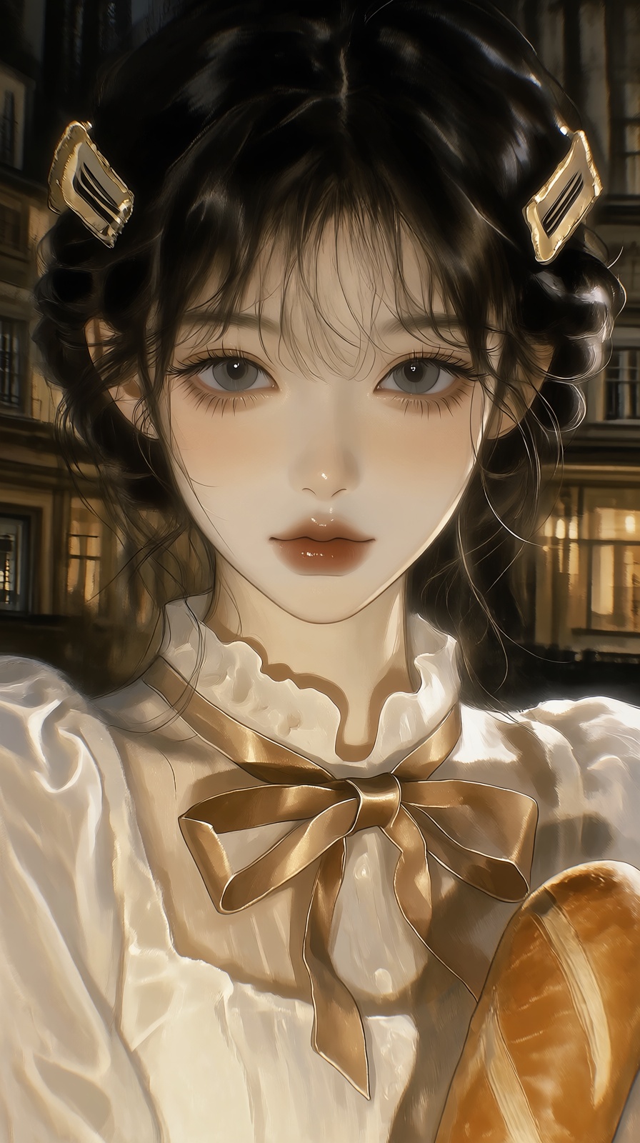 (Highly refined art style) 1girl,  solo,  doll-like face on Tensor.Art