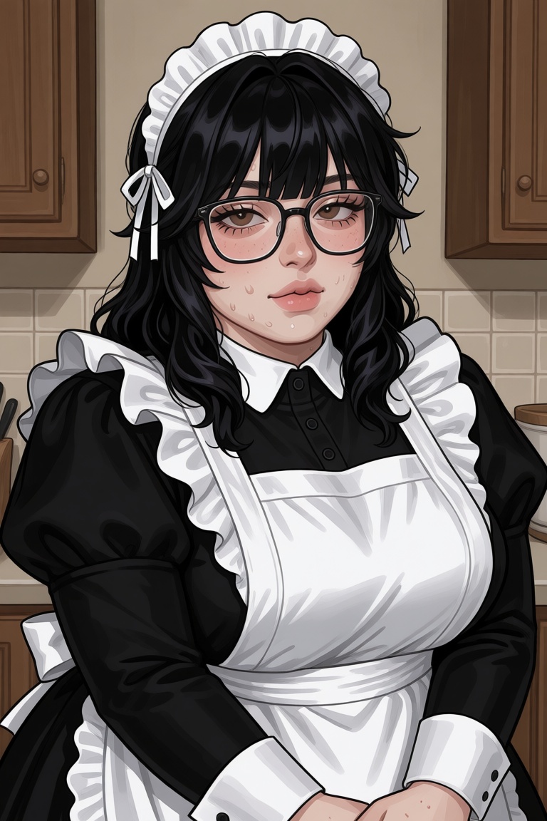 avrge_pxai victorian maid,  extra large dress,  demure on Tensor.Art