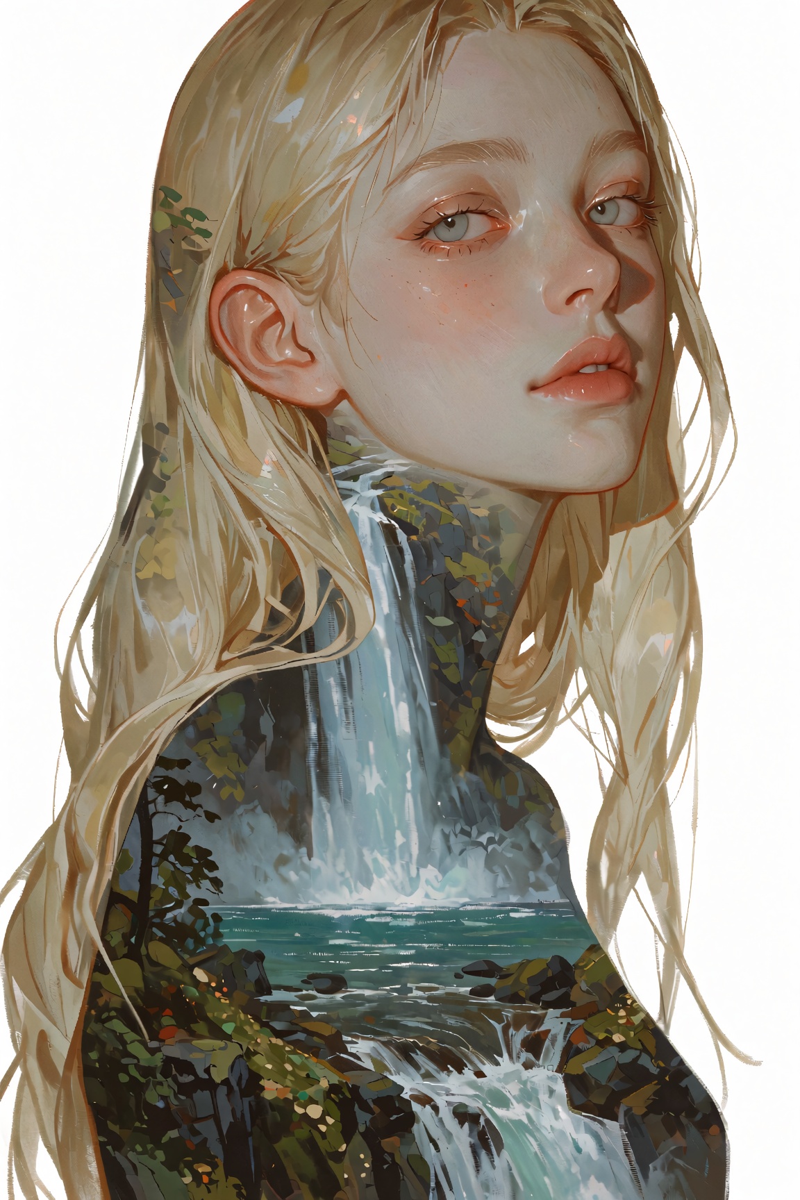 very beautiful girl,  upper body,  blonde hair on Tensor.Art