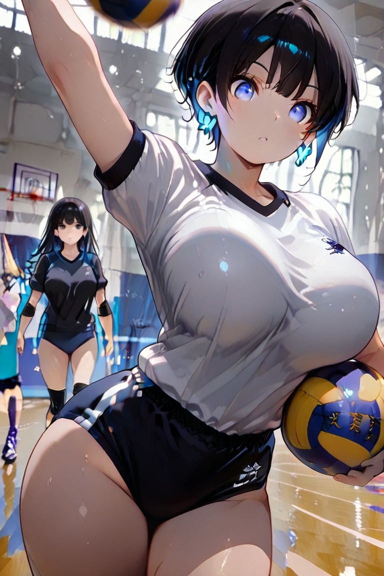 taut-fitting bloomers,  Beautiful bloomers,  Volleyball BURUMA on Tensor.Art