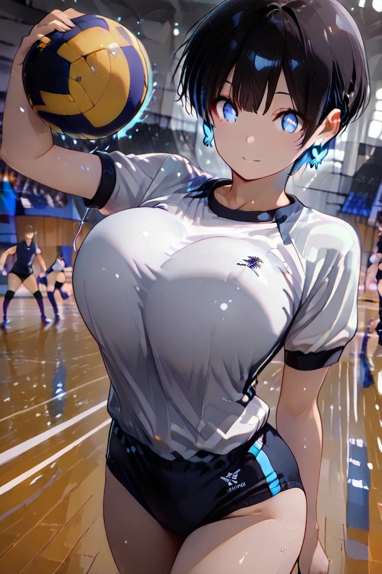 taut-fitting bloomers,  Beautiful bloomers,  Volleyball BURUMA on Tensor.Art