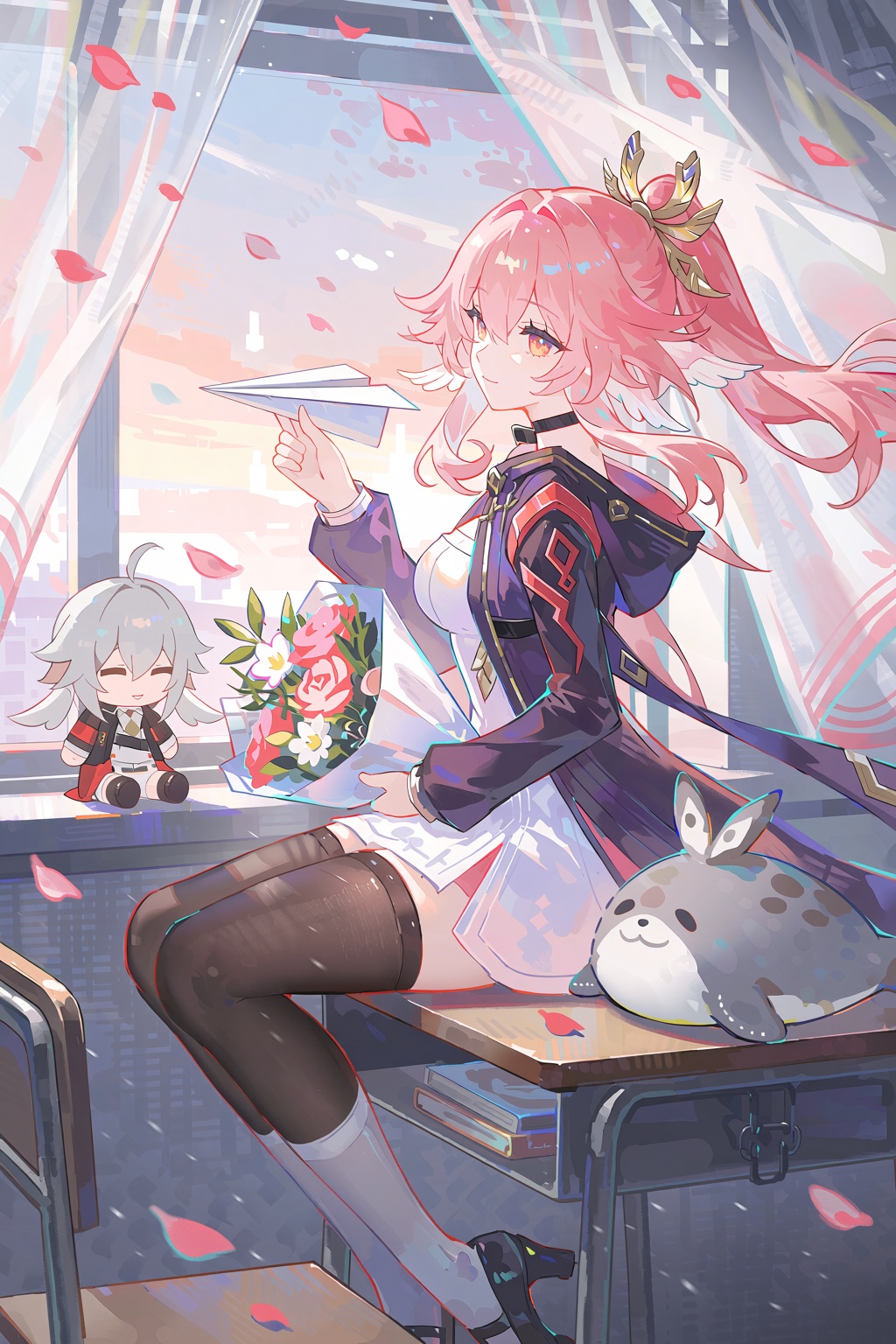 black stockings,  wuthering waves,  aemeath \(student\) \(wuthering waves\) by 月大魔王|The Moonly Demon King on Tensor.Art