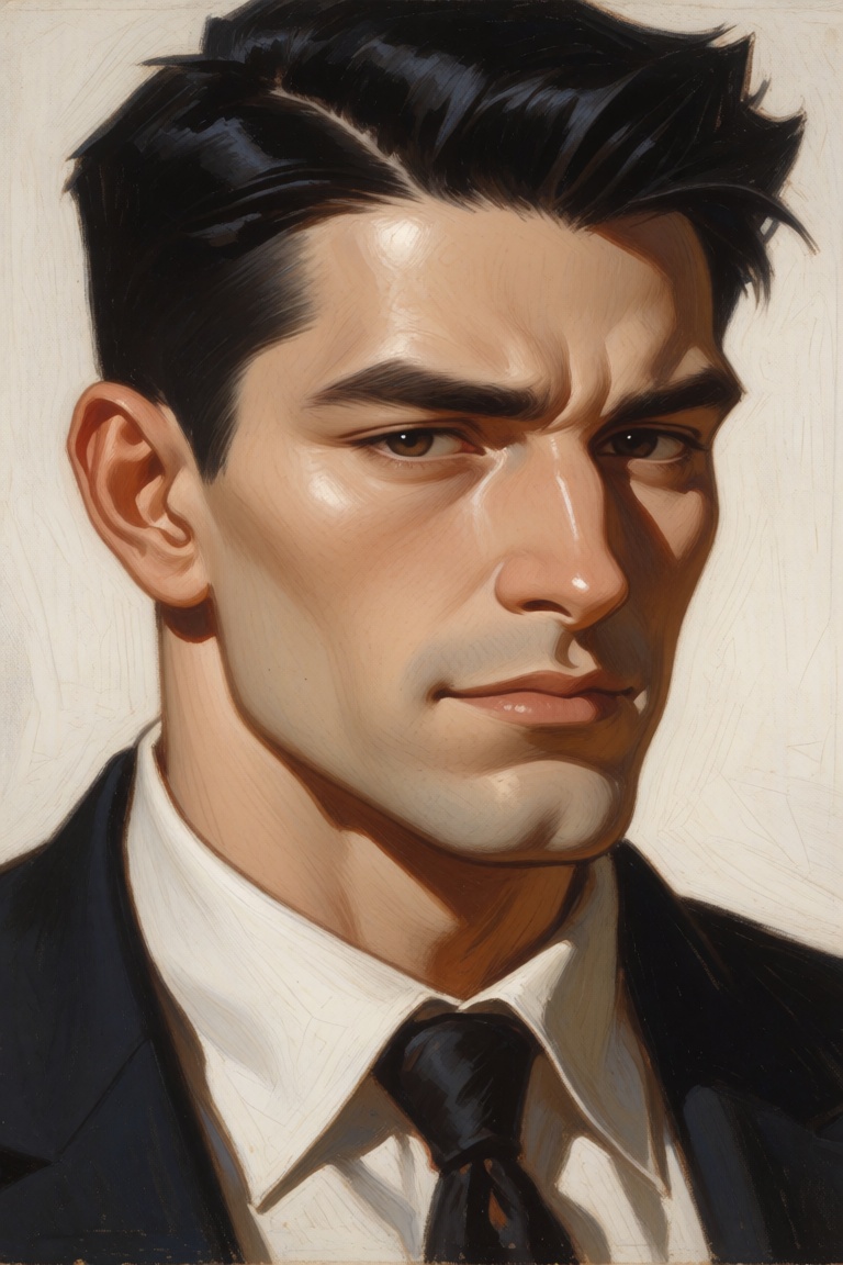 digital painting in a realistic style,  solo,  looking at viewer on Tensor.Art