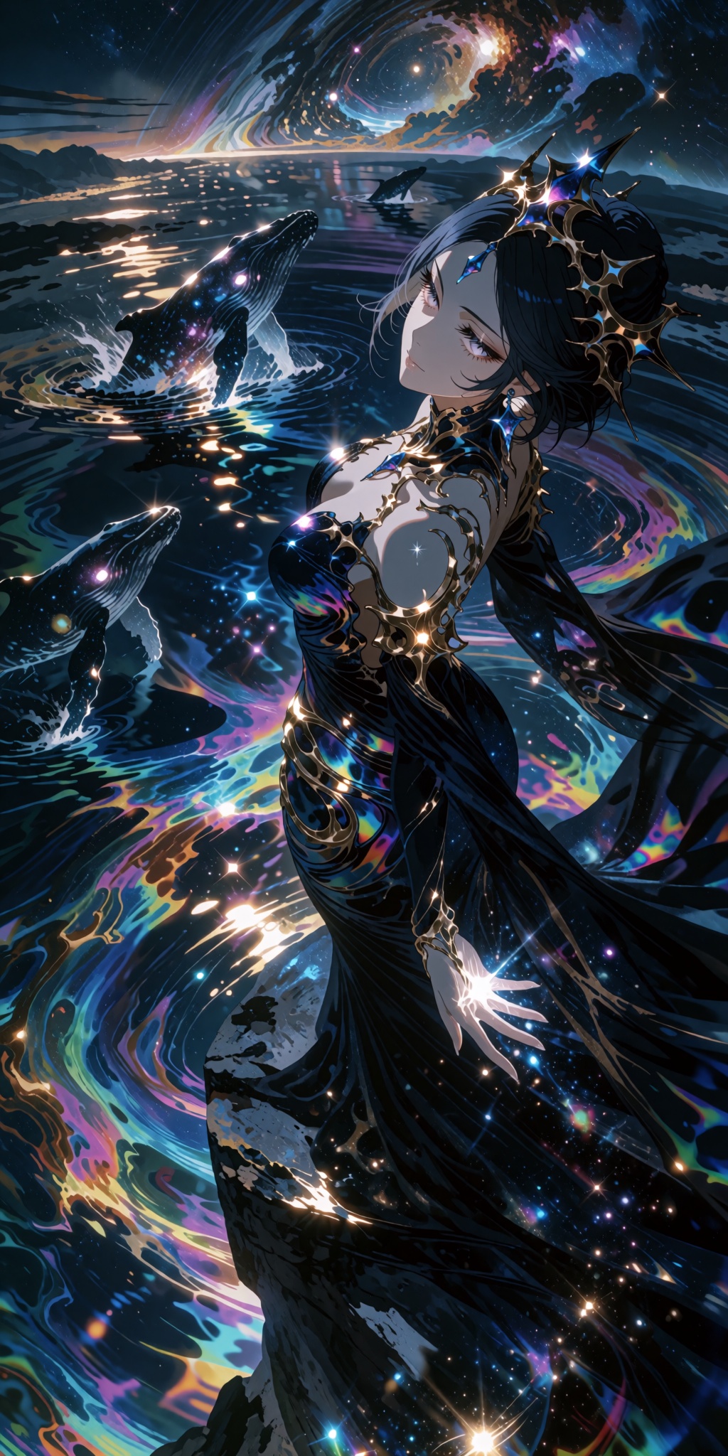 8k UHD,  upper body,  3/4 dramatic high-angle shot looking down on Tensor.Art