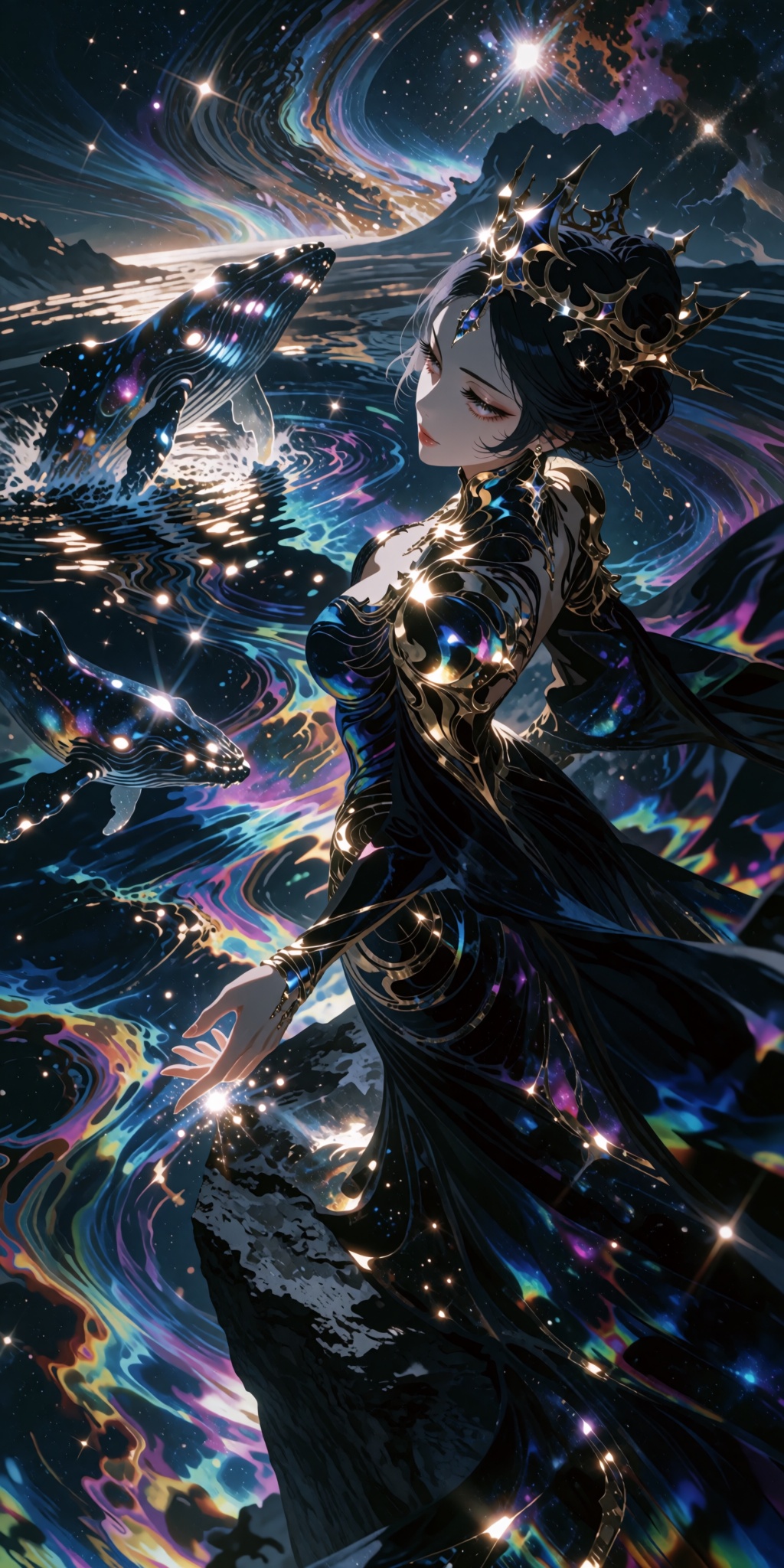 8k UHD,  upper body,  3/4 dramatic high-angle shot looking down on Tensor.Art