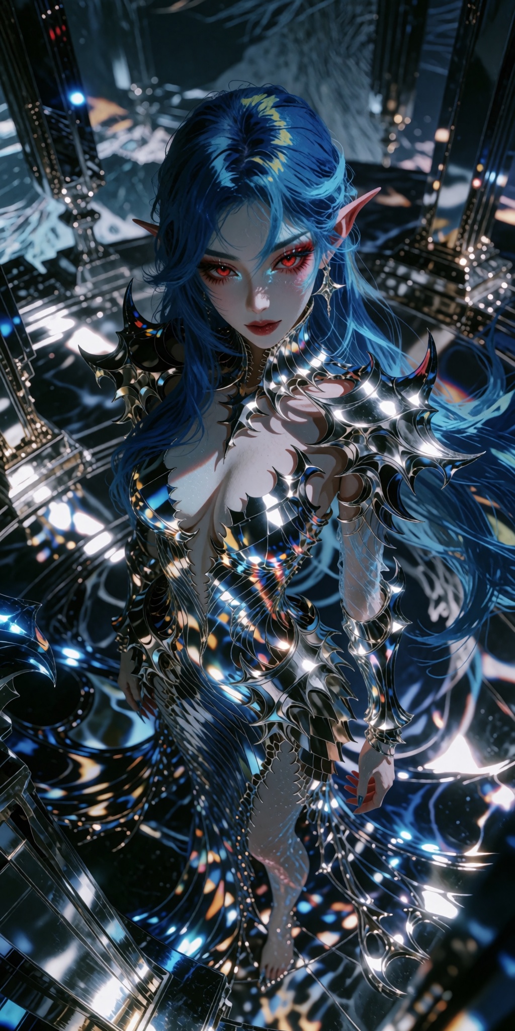 An ultimate digital art masterpiece of a powerful,  regal Chinese Dragon Queen,  exuding an imposing and terrifyingly maje...