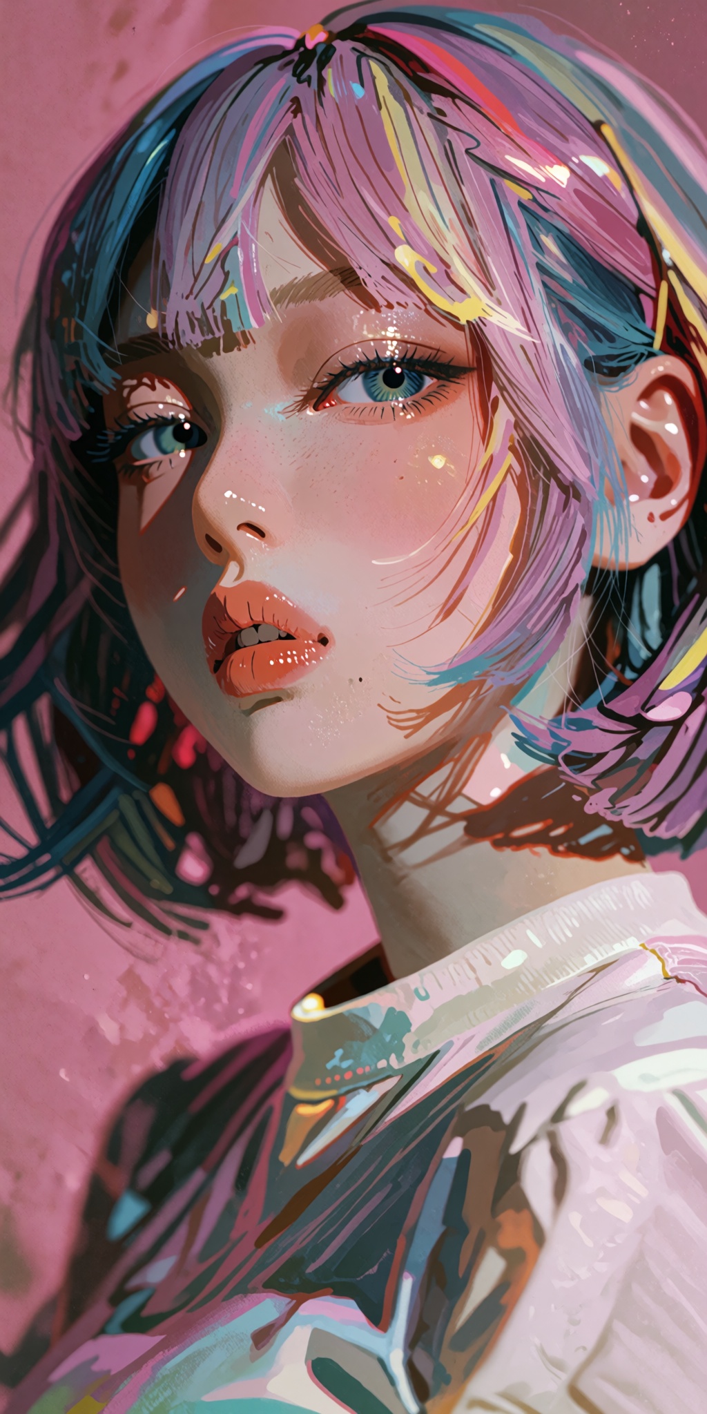 1girl,  solo,  short hair on Tensor.Art