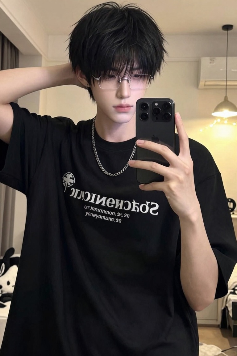 1man,  solo,  black hair on Tensor.Art