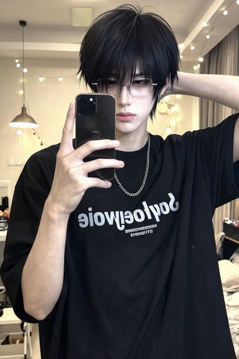 1man,  solo,  black hair on Tensor.Art