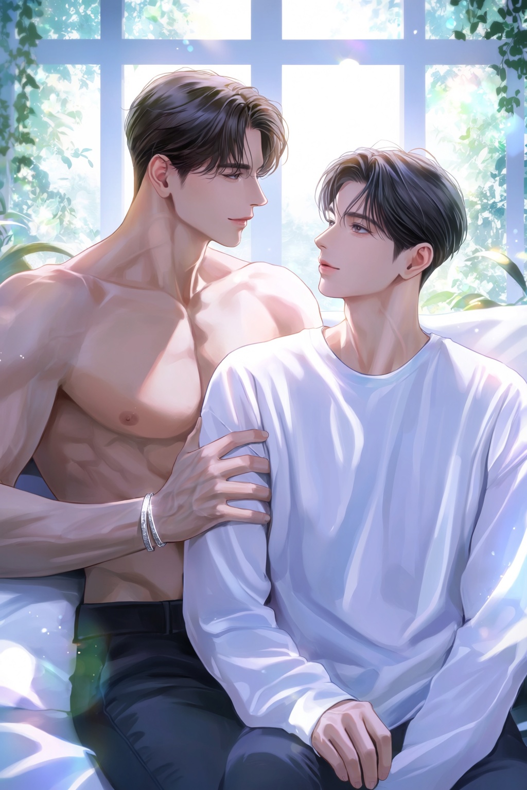 highres,  absurdres,  @b_ban In this romantic digital illustration on Tensor.Art