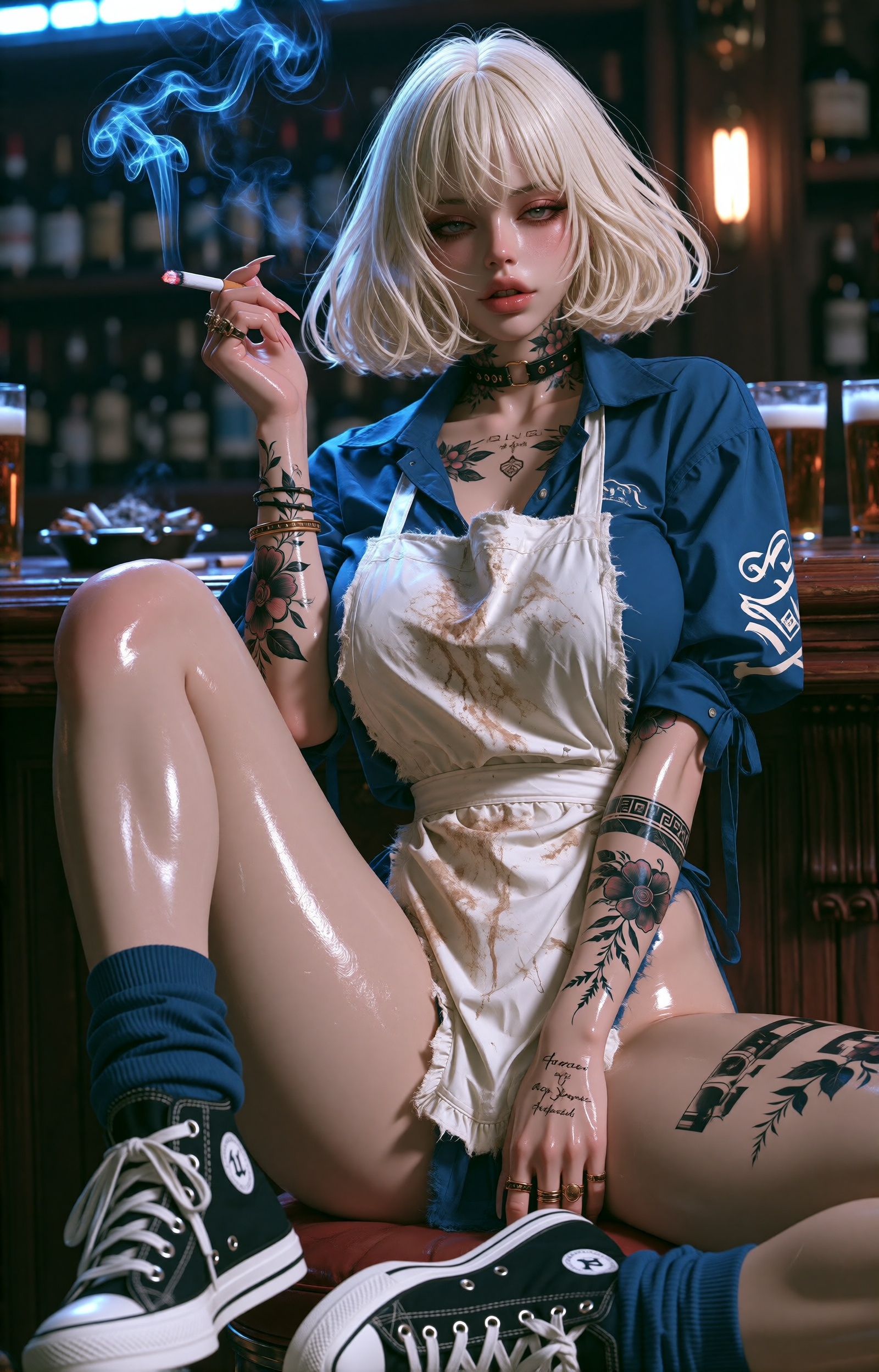 Hyper-detailed 3D art,  glossy skin,  hyper-realistic lighting on Tensor.Art
