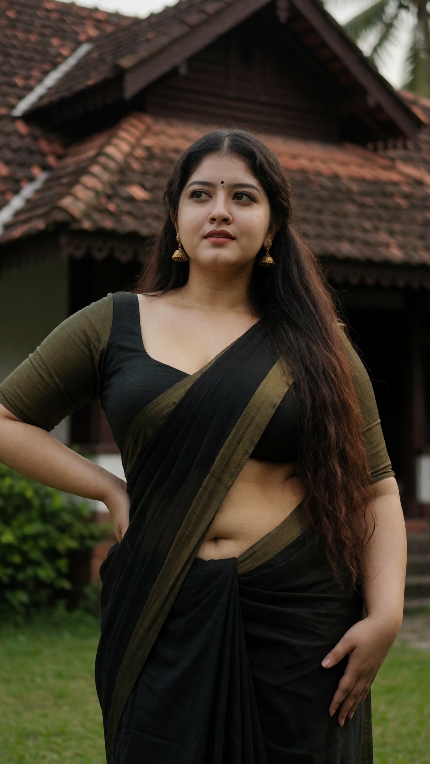 Low angle A mallu woman,  hourglass figure,  perfect body structure on Tensor.Art