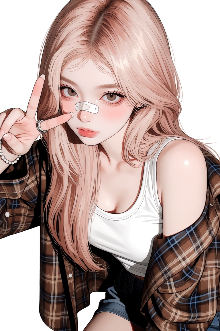 @NIJISIS,  A digital illustration of a young East Asian woman with long,  wavy on Tensor.Art
