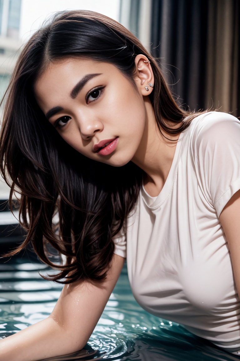Create an editorial high-fashion finish with an editorial value of 1.25 for a luxury beauty portrait. Incorporate a contro...