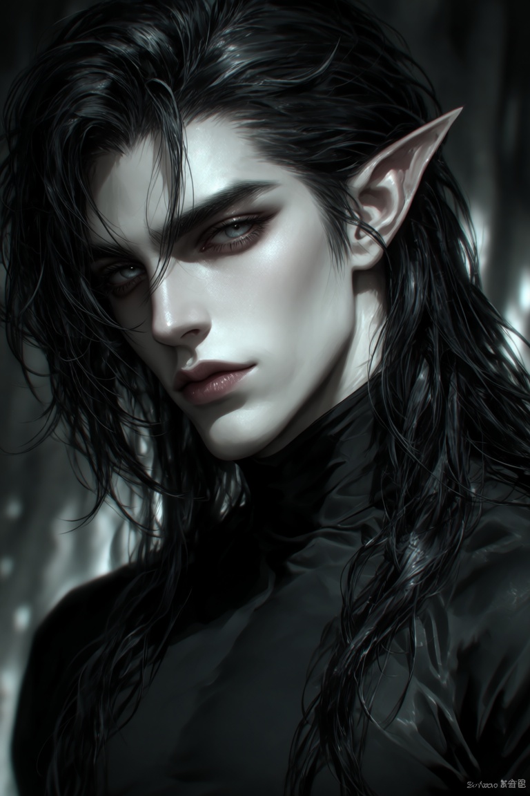 Dark dnd art style,  semi realism,  detailed eyes on Tensor.Art
