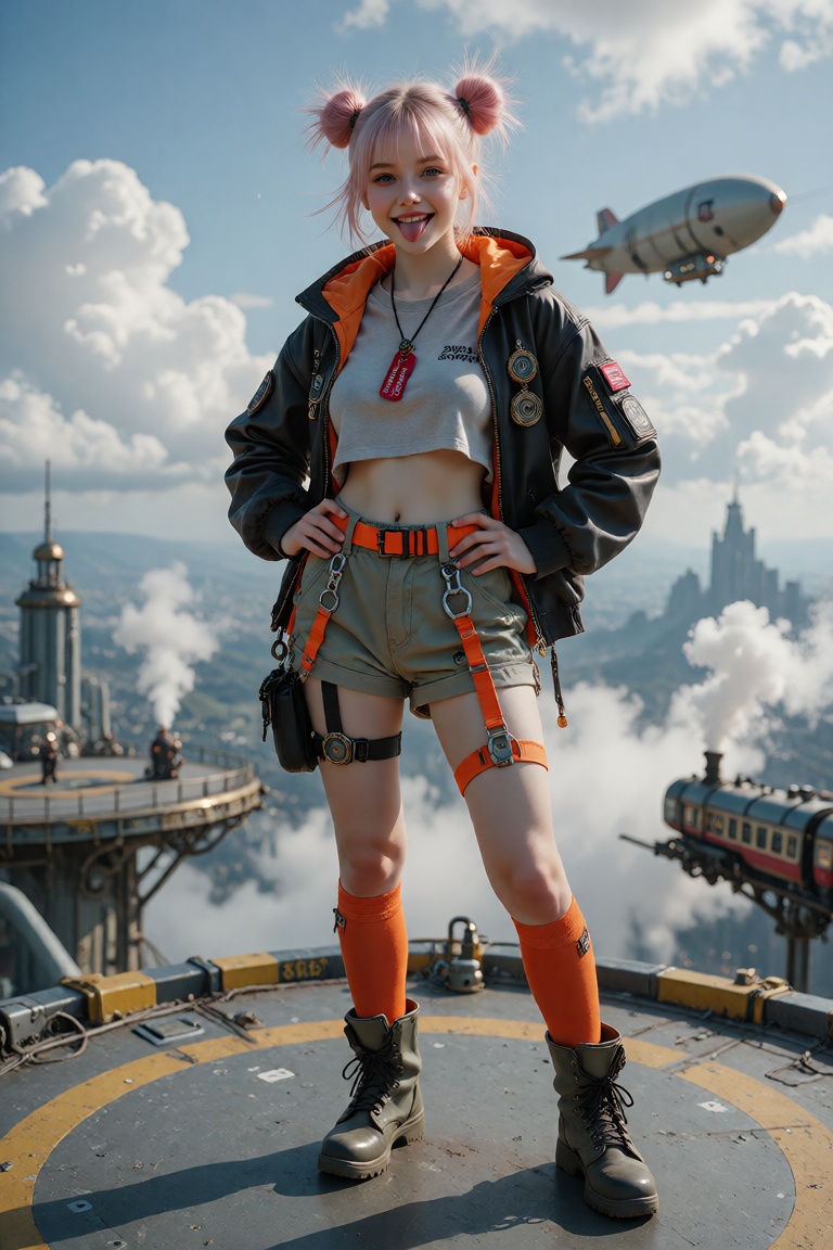 functional fashion,  high-contrast utility design,  vibrant futuristic steampunk aesthetic on Tensor.Art