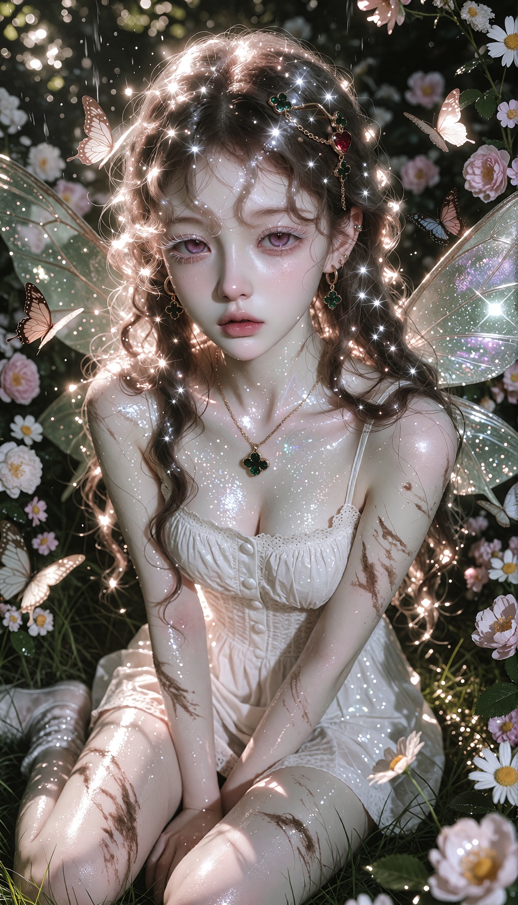 Character: A young woman,  cute and gentle face,  slender face on Tensor.Art