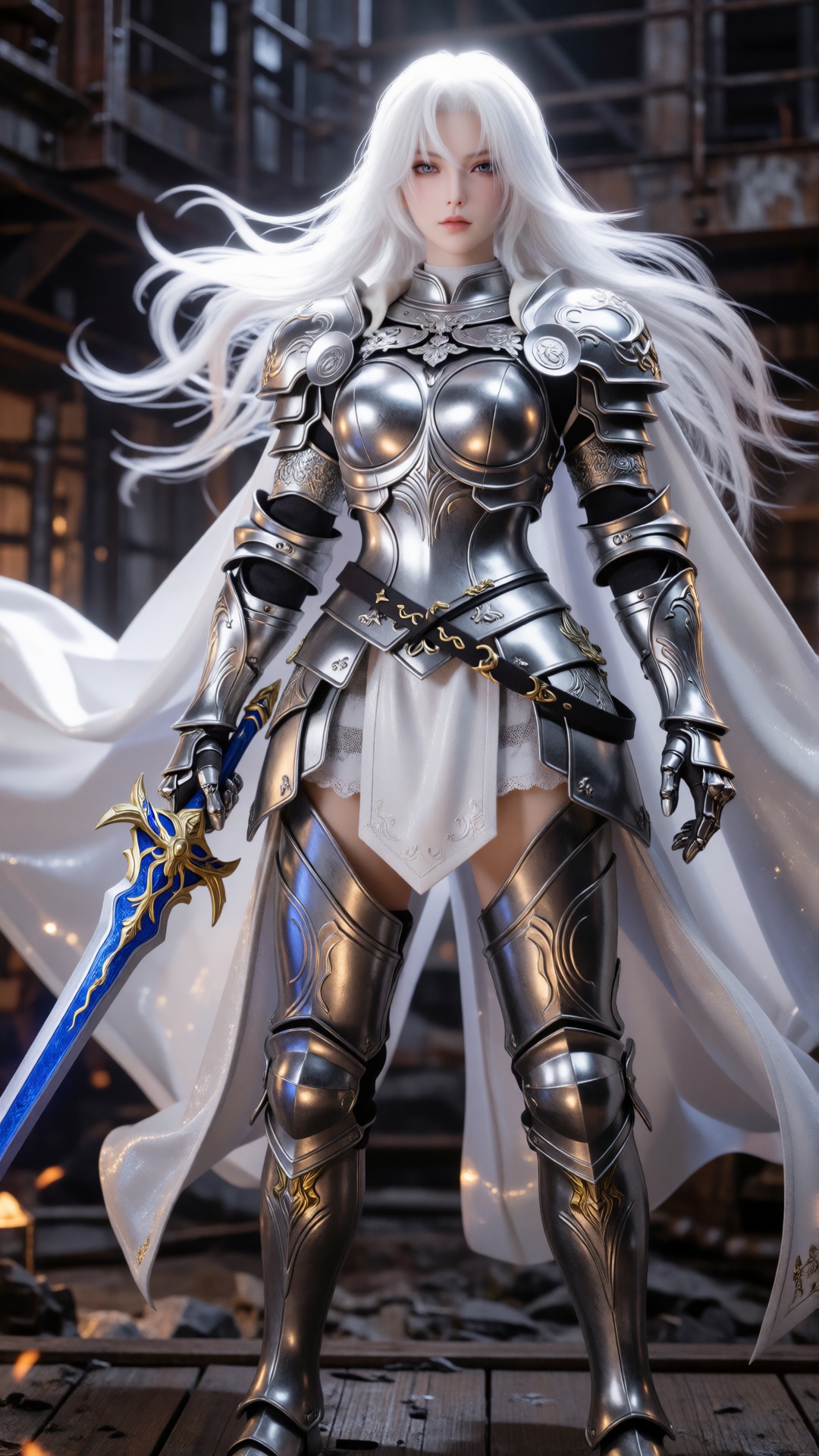 this is a highly detailed,  digital cgi image of a female warrior in a fantasy setting,  the subject is a young woman with...