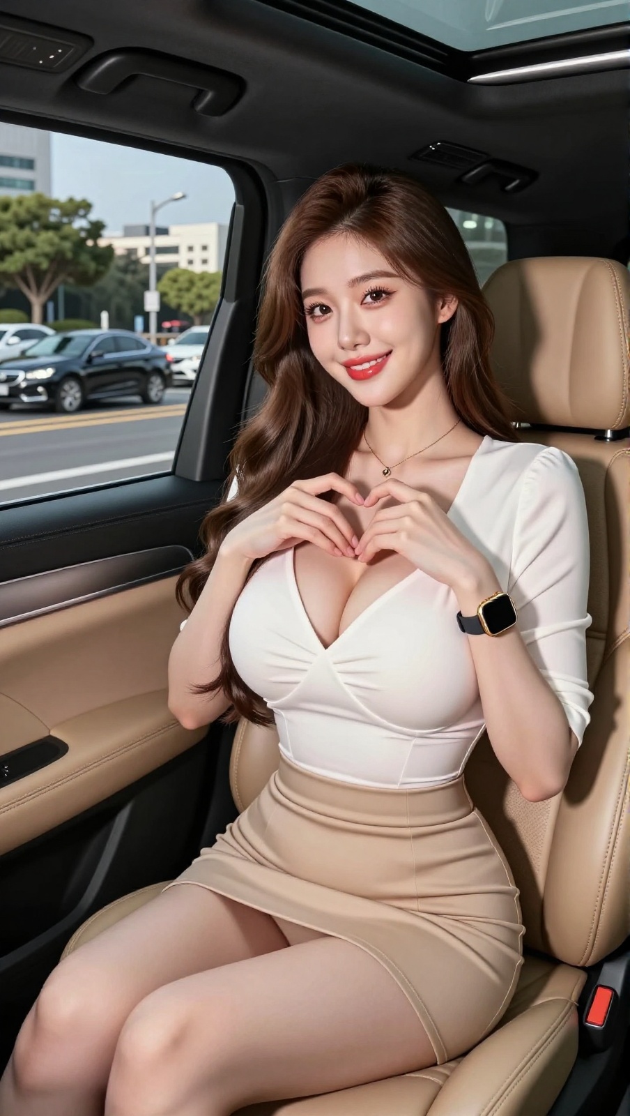 Korean Woman Image Real Photo: 2.0,  Height 185cm,  Hourglass figure with round and voluptuous I-cup breasts on Tensor.Art