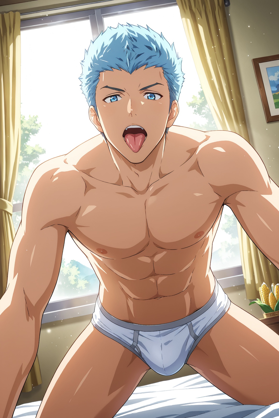 1boy,  CasparFE3H,  blue hair on Tensor.Art