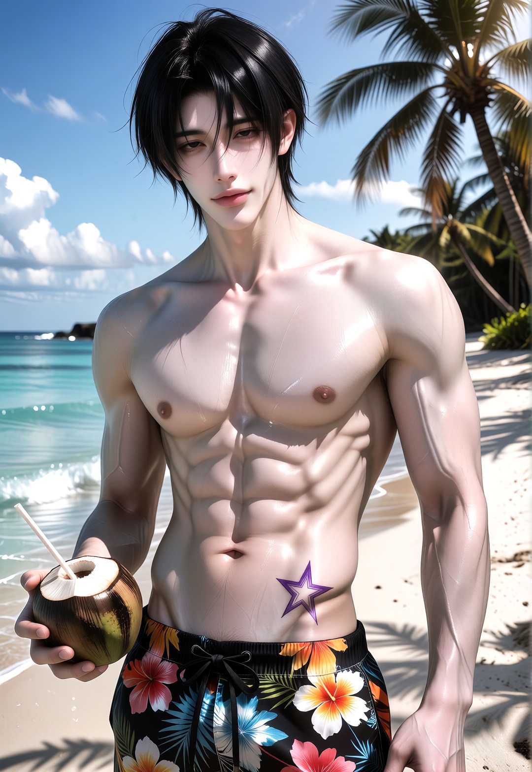One male,  single,  sharp features on Tensor.Art