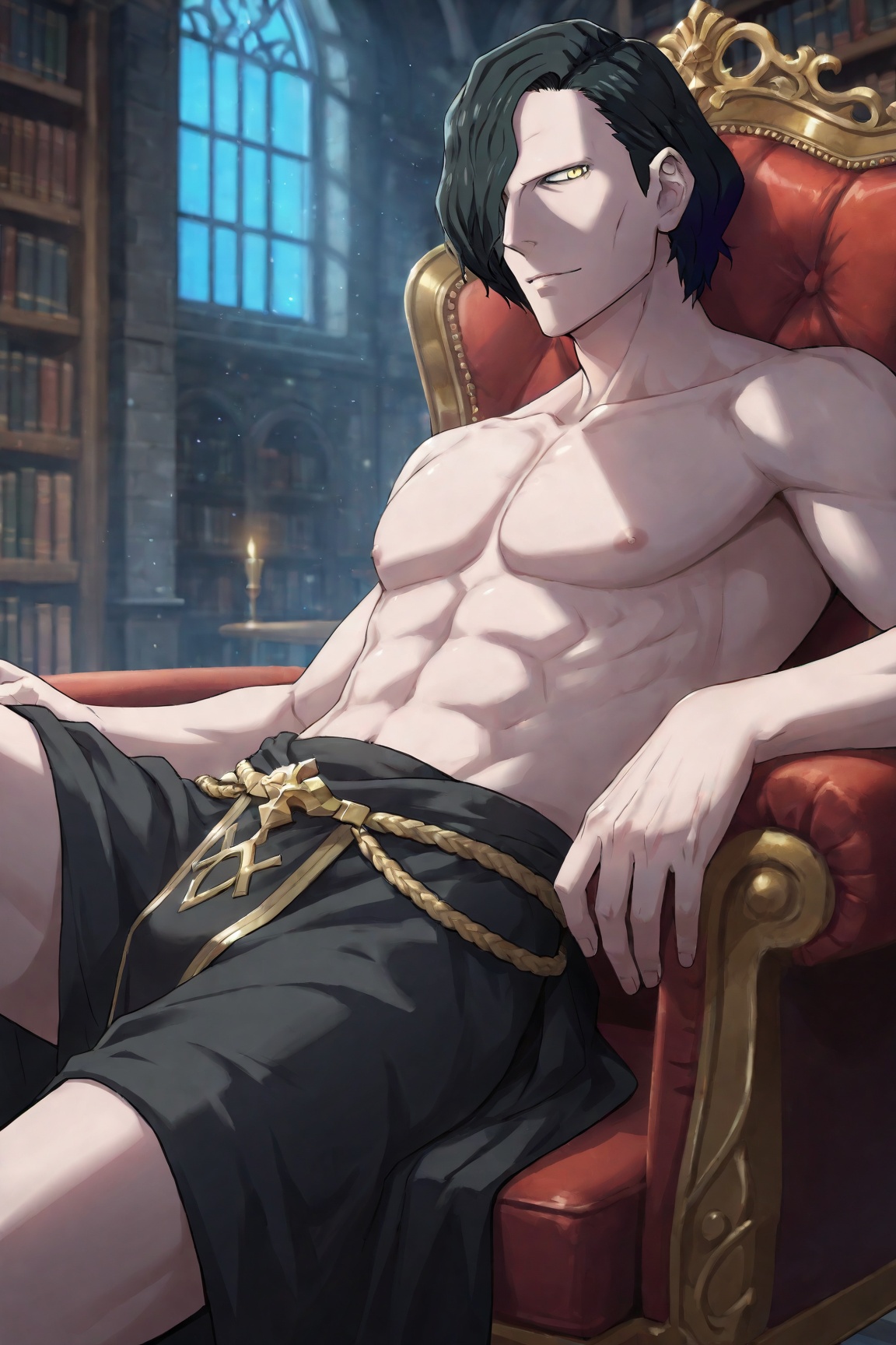 1boy,  Hubert_Von_Vestra,  black hair on Tensor.Art