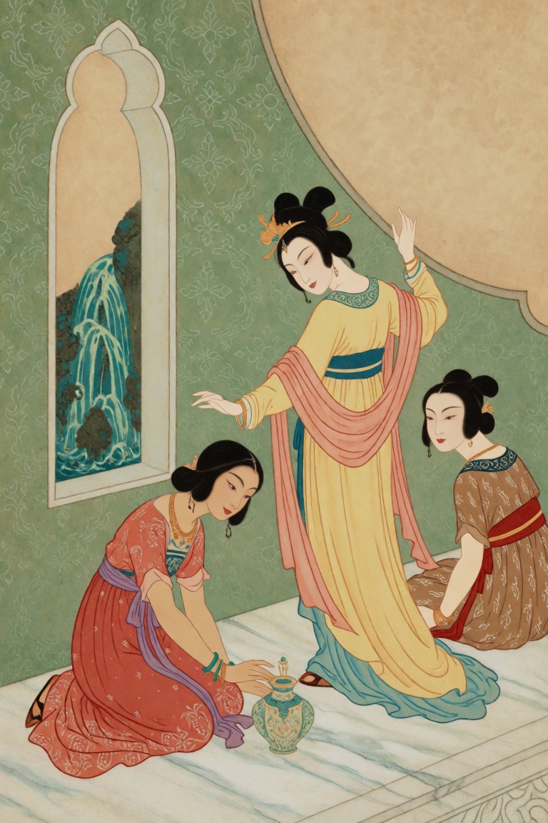 @EdmunDul style illustration,  painting,  in a traditional Asian art style on Tensor.Art