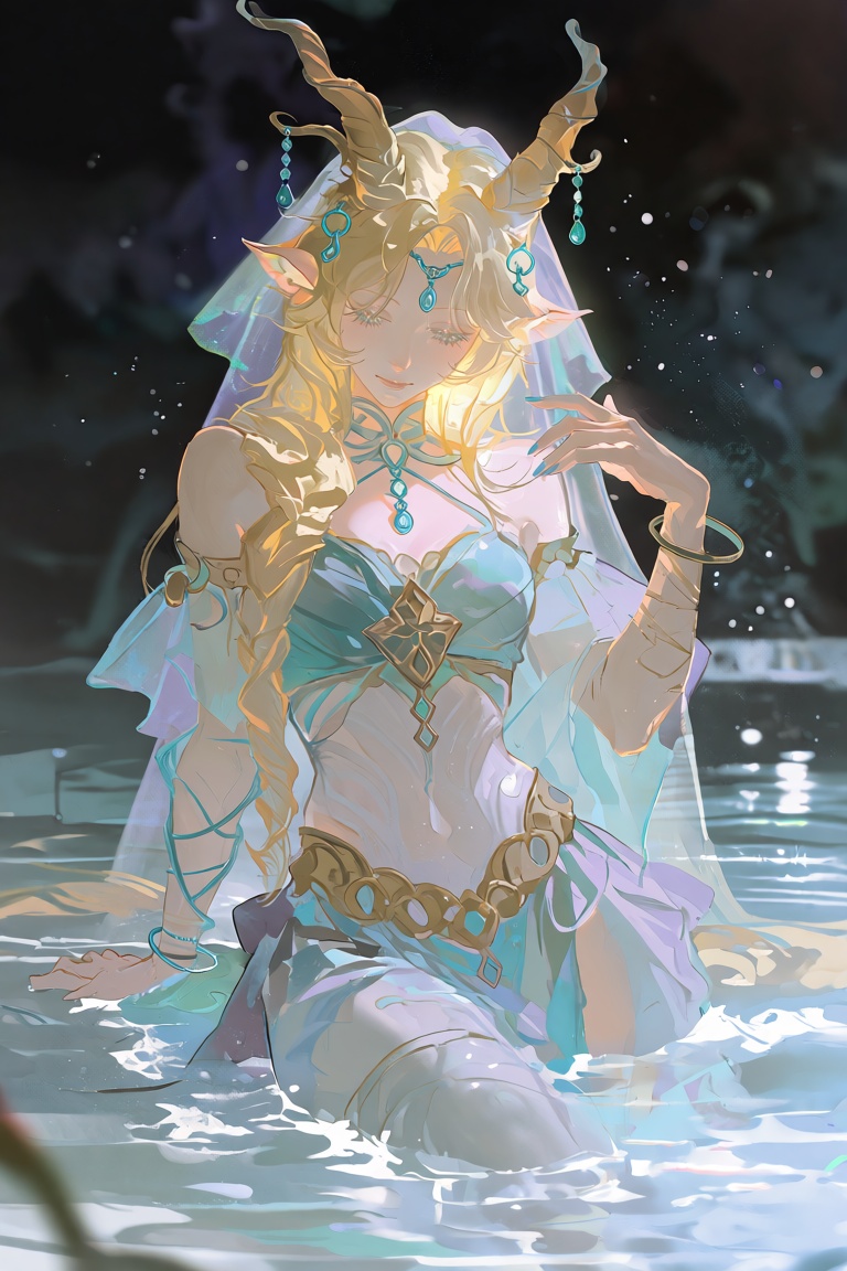 1girl,  demihuman,  head fins on Tensor.Art