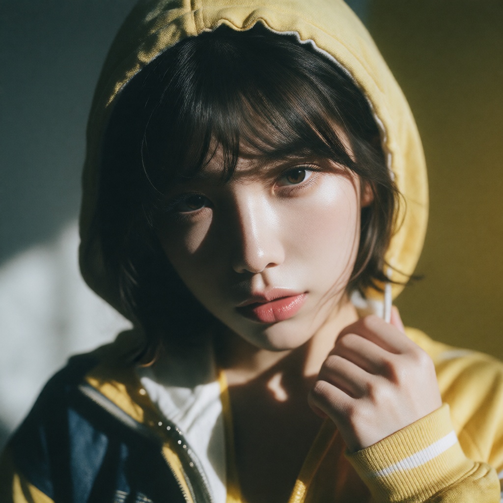 一位20歲左右的年輕女性,  乳溝若隱若現擁有白皙光滑的肌膚,  胸部曲線優美 on Tensor.Art