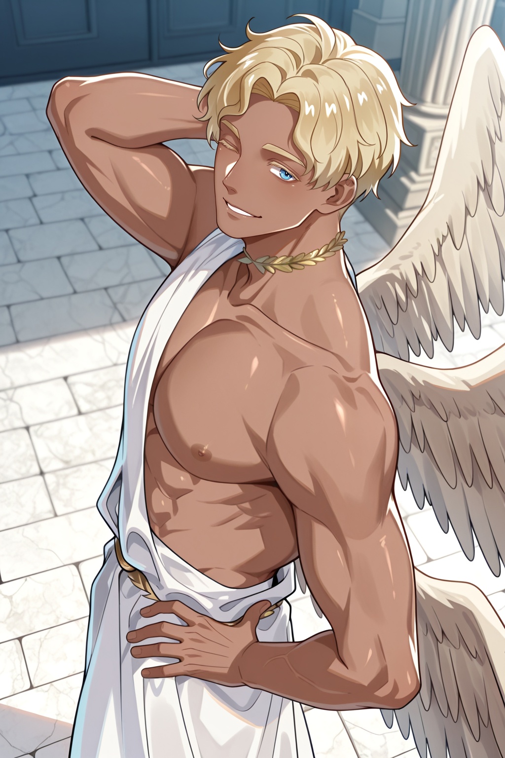 male focus,  1boy,  metatron_rmyaw on Tensor.Art