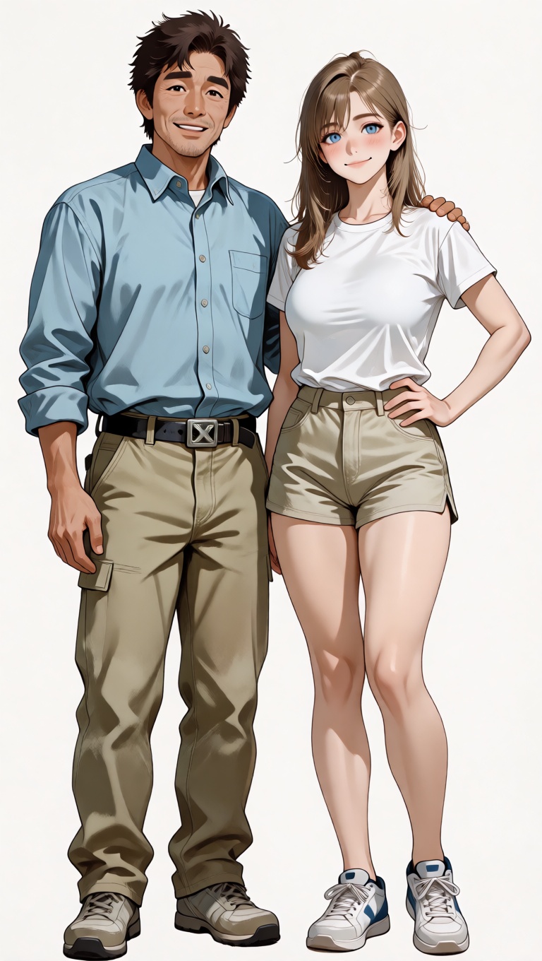 Full-body character standing illustration,  character sheet style,  clean white background on Tensor.Art