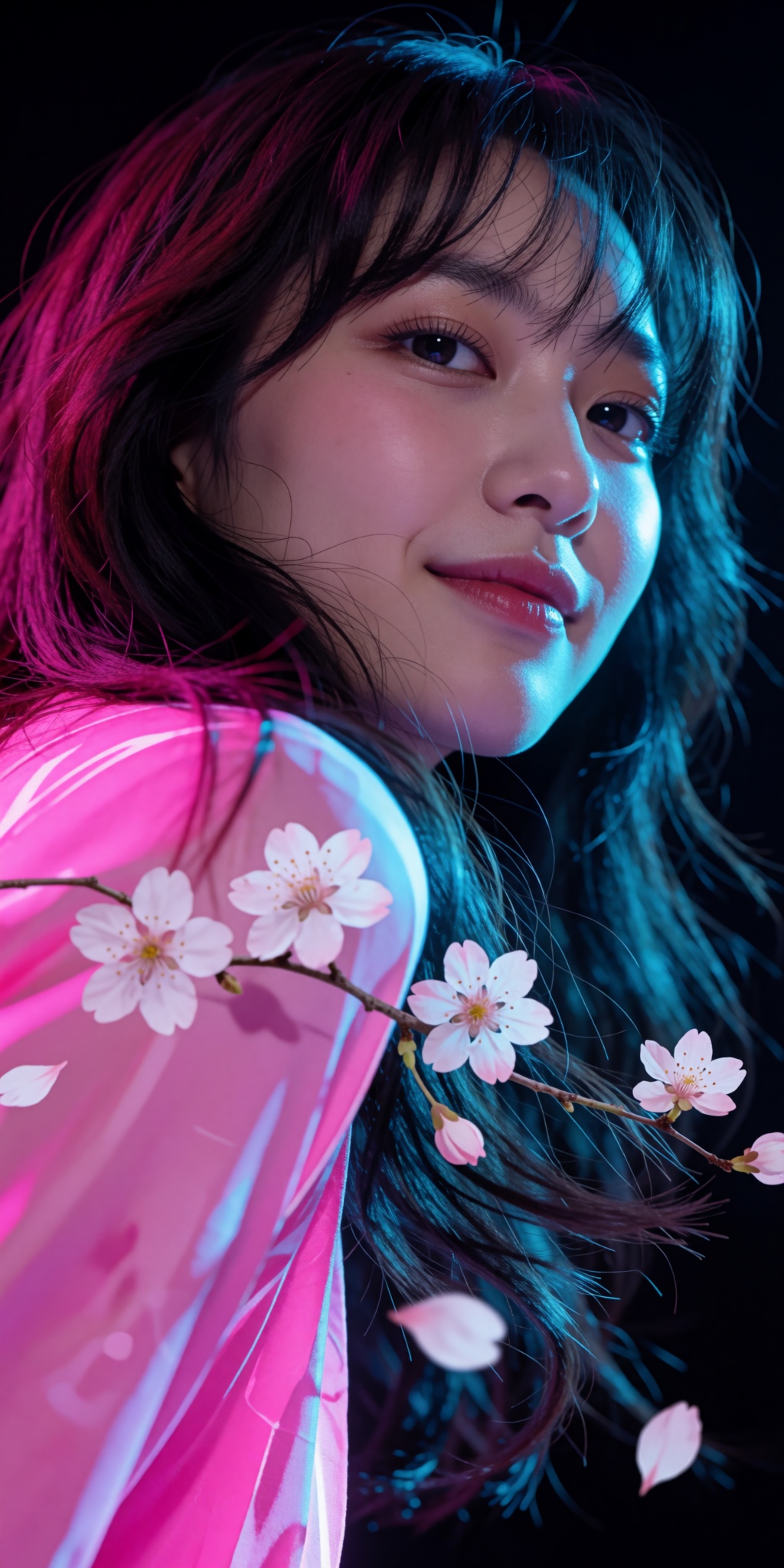 An ultra-realistic cinematic high-fashion photograph captured from an extreme low-angle tilt looking upward from waist lev...