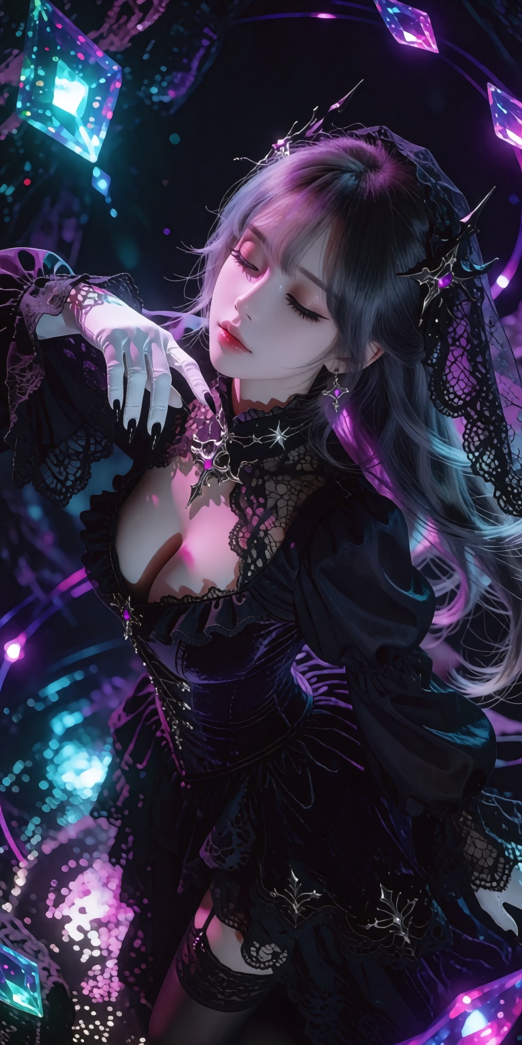 A breathtaking,  museum-grade digital illustration presented in a dramatic Dutch angle close-up,  highlighting a mysteriou...