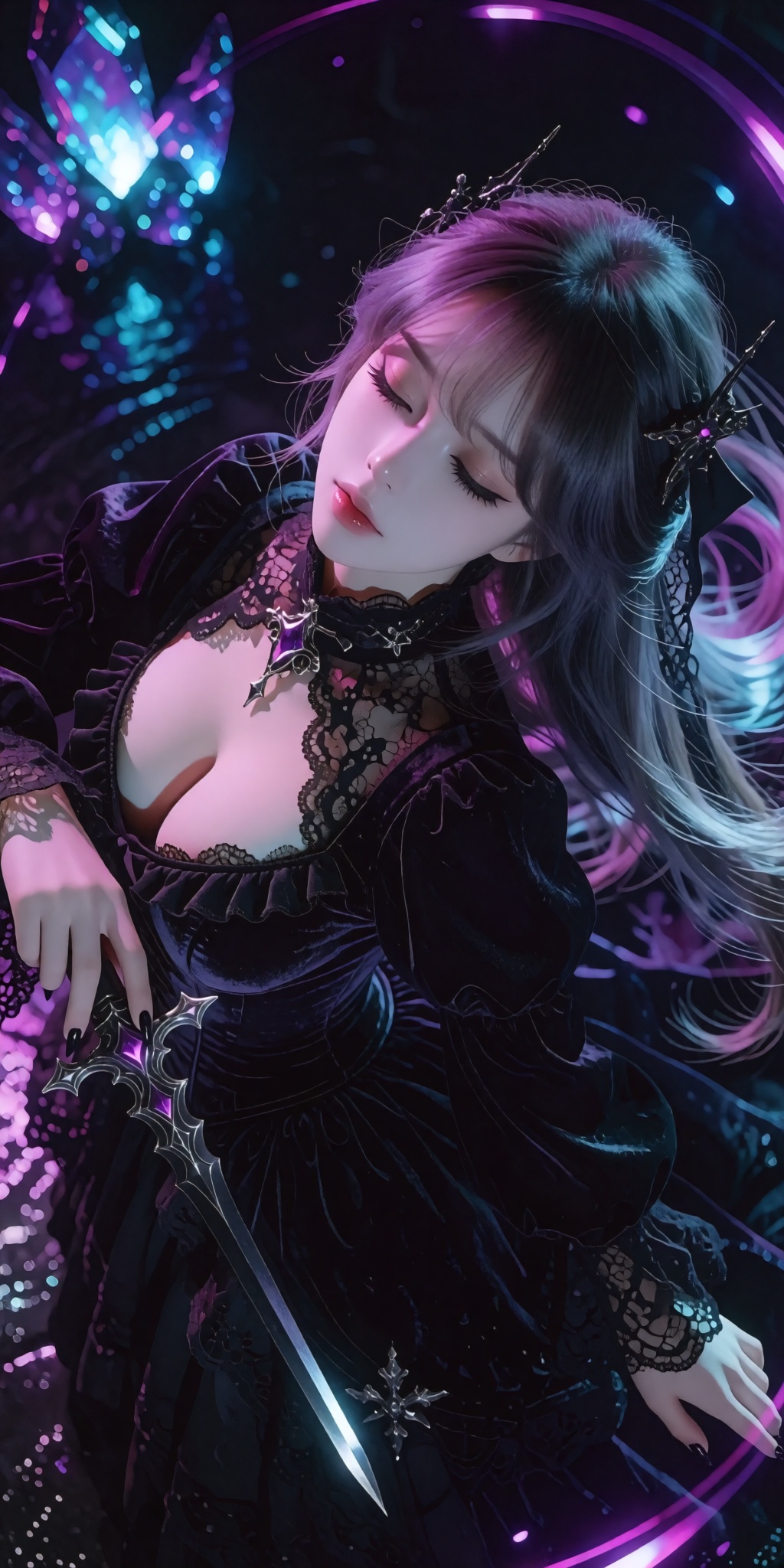 A breathtaking,  museum-grade digital illustration presented in a dramatic Dutch angle close-up,  highlighting a mysteriou...