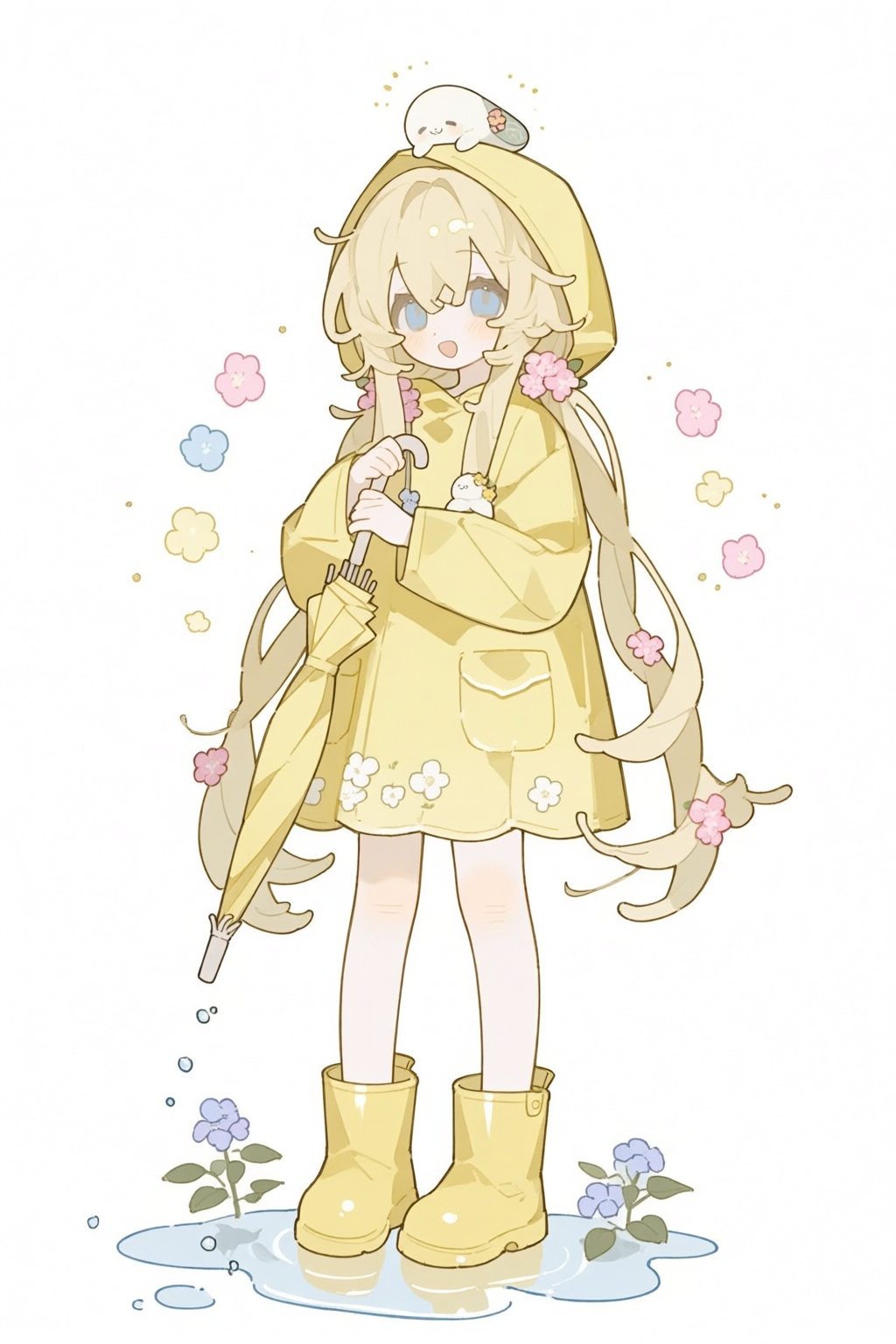 1girl,  rainbow,  raincoat by 青秋 on Tensor.Art