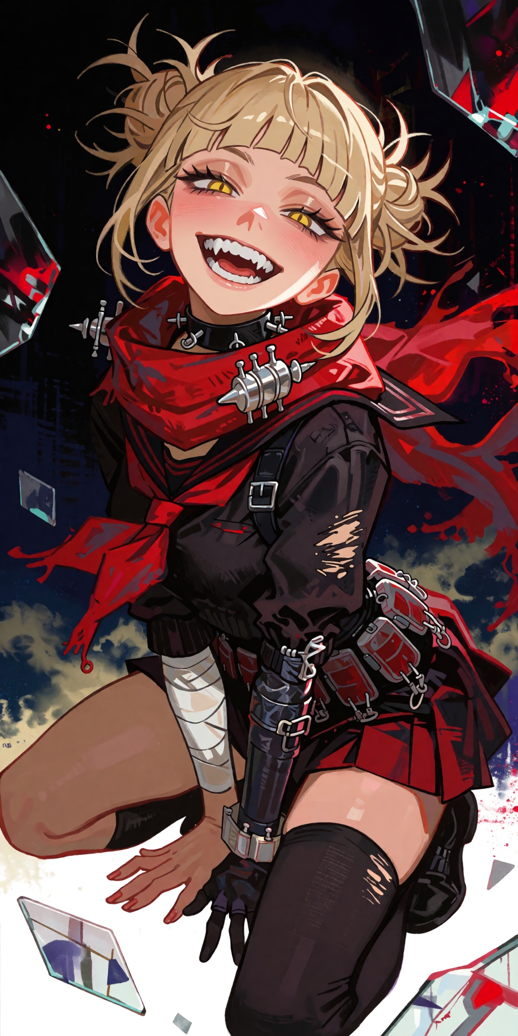 1girl,  toga himiko,  messy blonde hair on Tensor.Art
