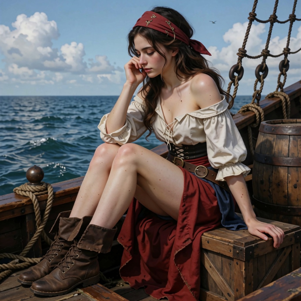 1girl,  watercraft,  detailed skin on Tensor.Art