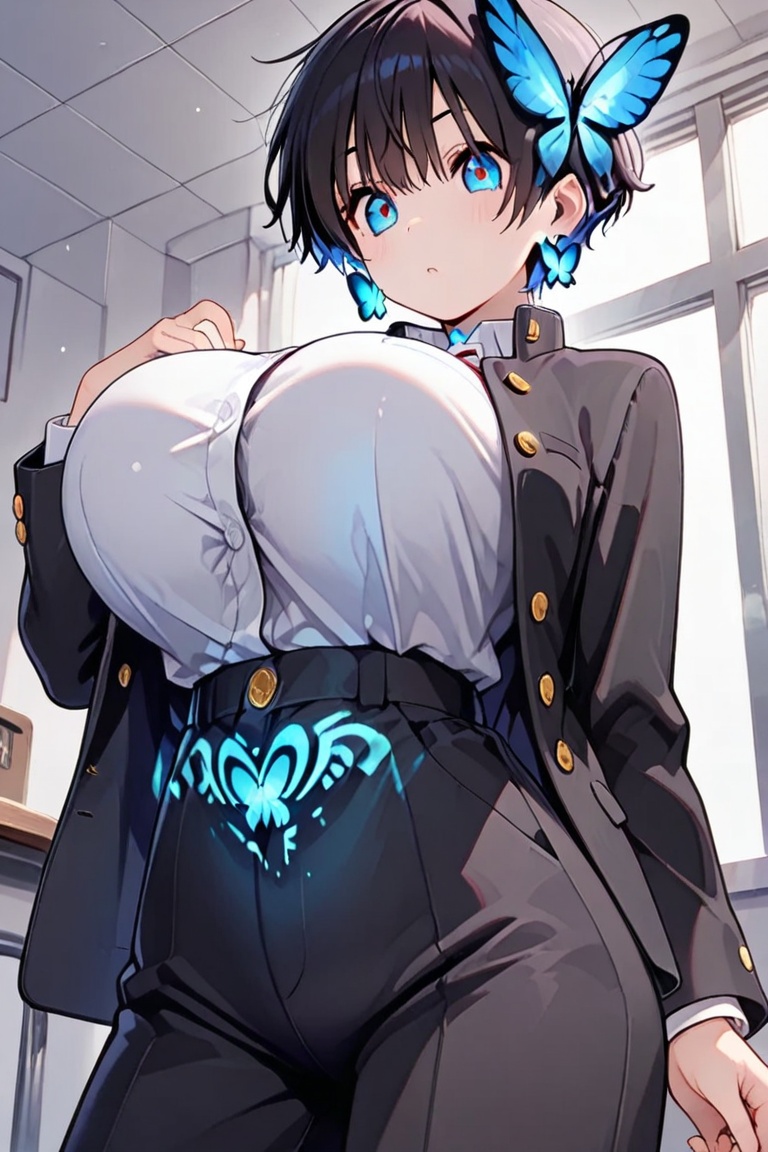 Clad in clothing,  a beautiful,  full bustline on Tensor.Art