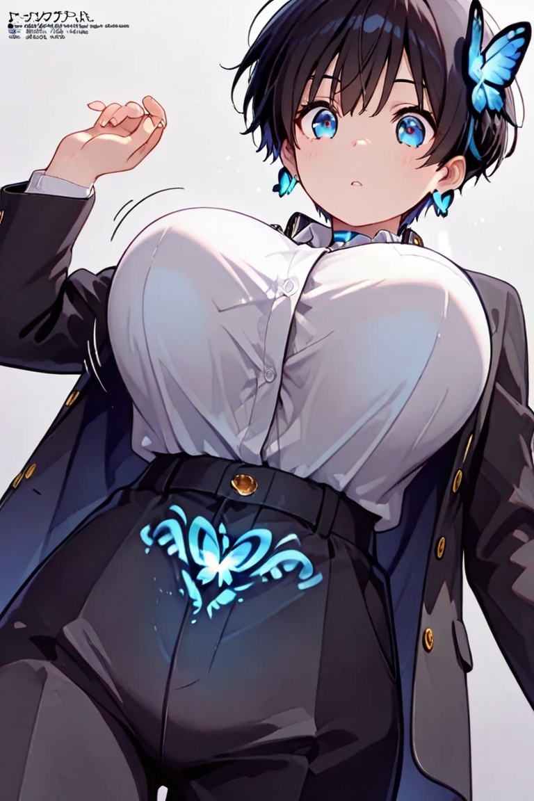 Clad in clothing,  a beautiful,  full bustline on Tensor.Art