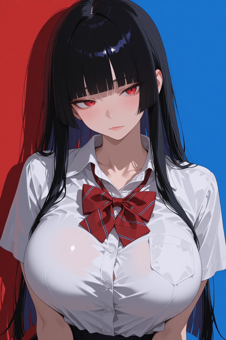 1girl,  hime cut,  straight hair on Tensor.Art