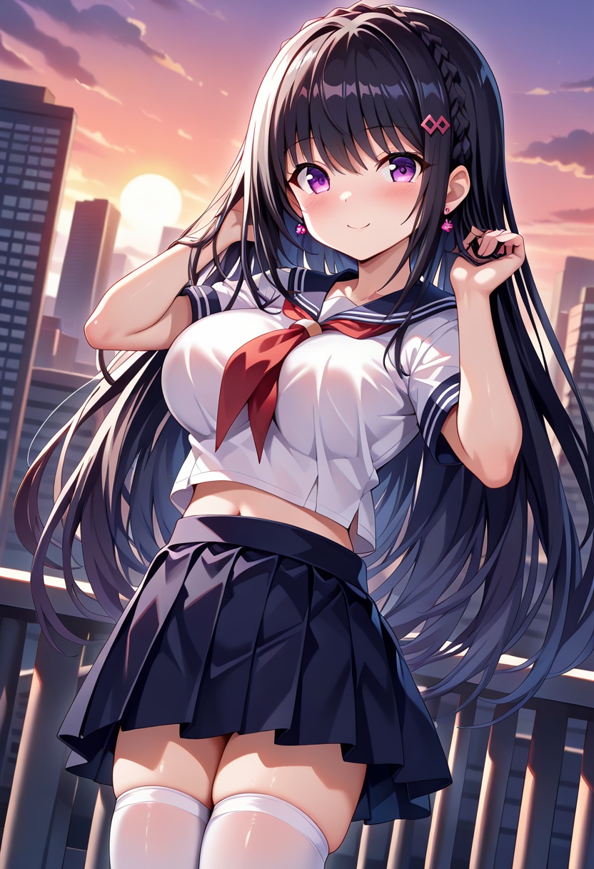 kurosugiori,  1girl,  black hair on Tensor.Art