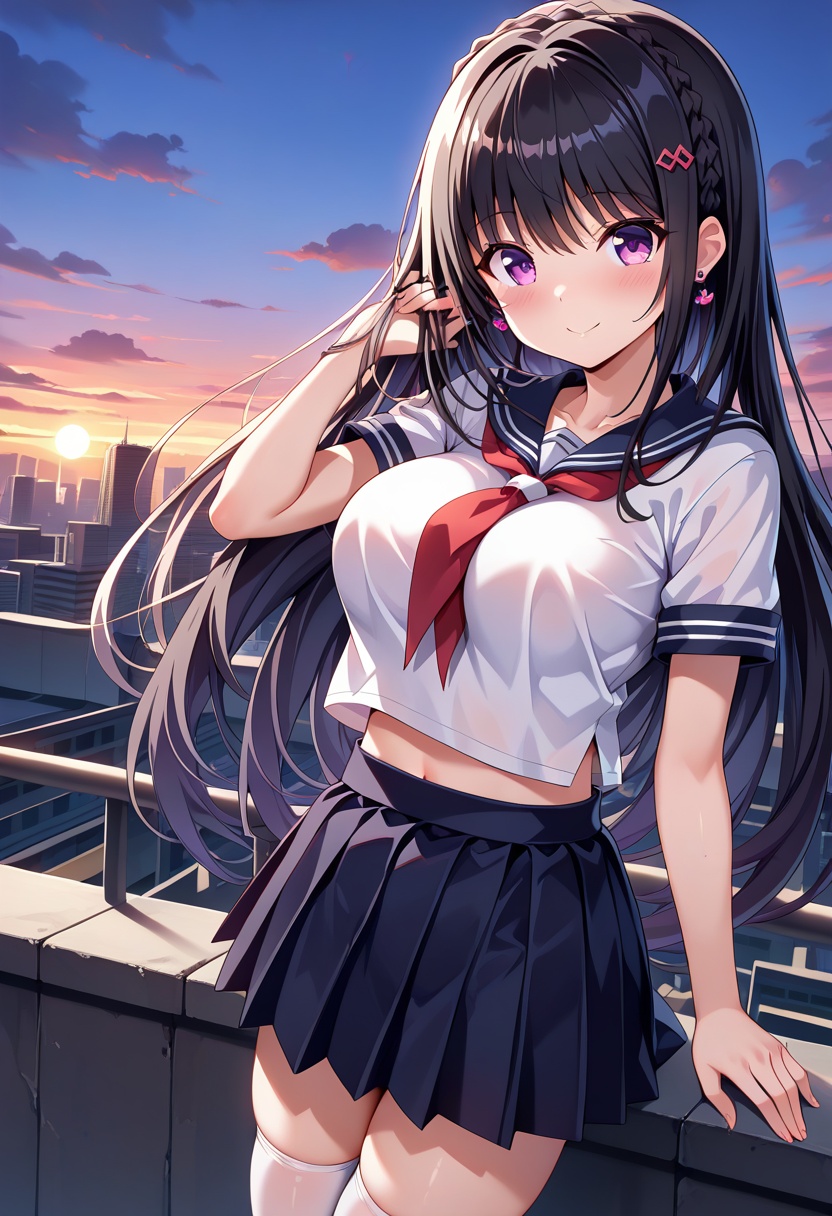 kurosugiori,  1girl,  black hair on Tensor.Art