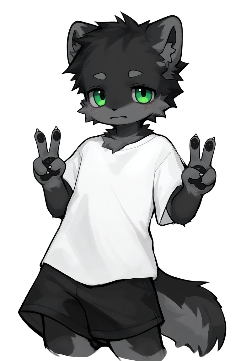 artist:sdvoit,  furry-anime style. 1boy,  young boy on Tensor.Art